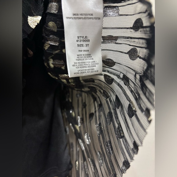 Pippa and Julie Metallic Polka Dot Mesh Float Christmas Dress, Girls 3T - Picture 2 of 10